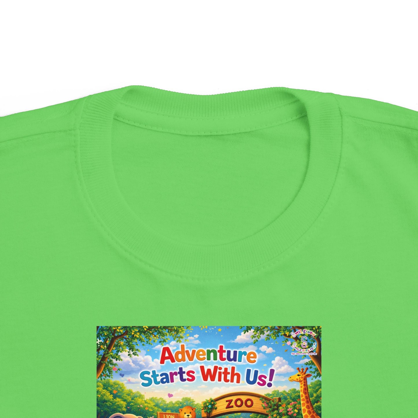 Lani™ Toddler's Fine Jersey Tee – "Adventure Starts With Us!" Graphic
