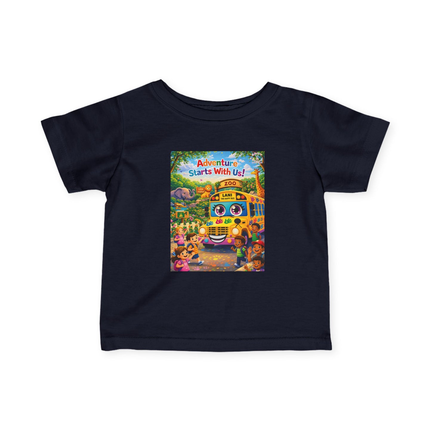 Lani™ Infant Fine Jersey Tee – "Adventure Starts With Us!" Graphic