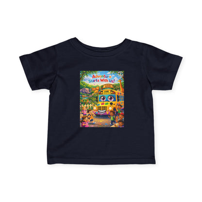 Lani™ Infant Fine Jersey Tee – "Adventure Starts With Us!" Graphic