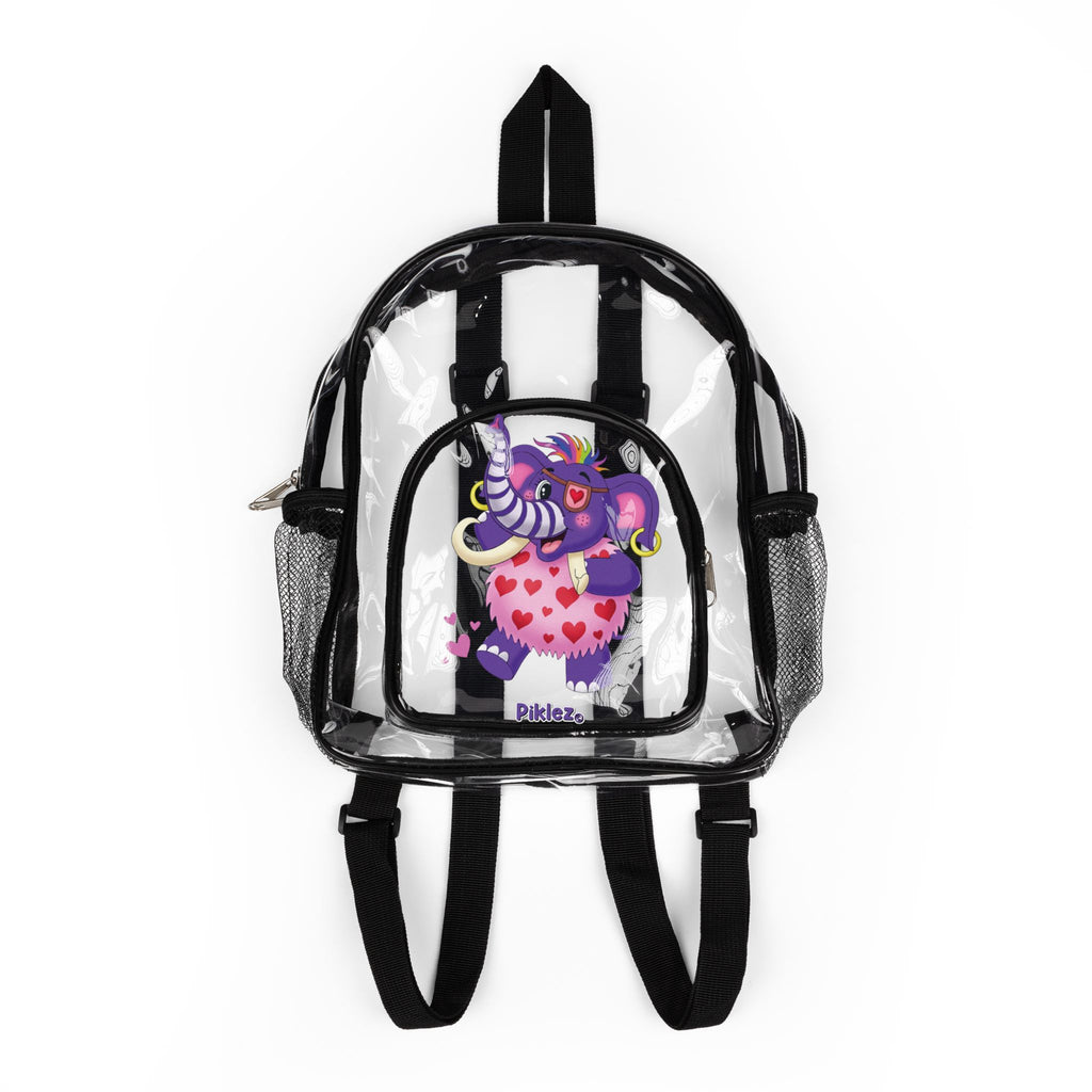 Piklez™ Clear Stadium Backpack – "Full of Love!" Graphic | Smile Universe Collection
