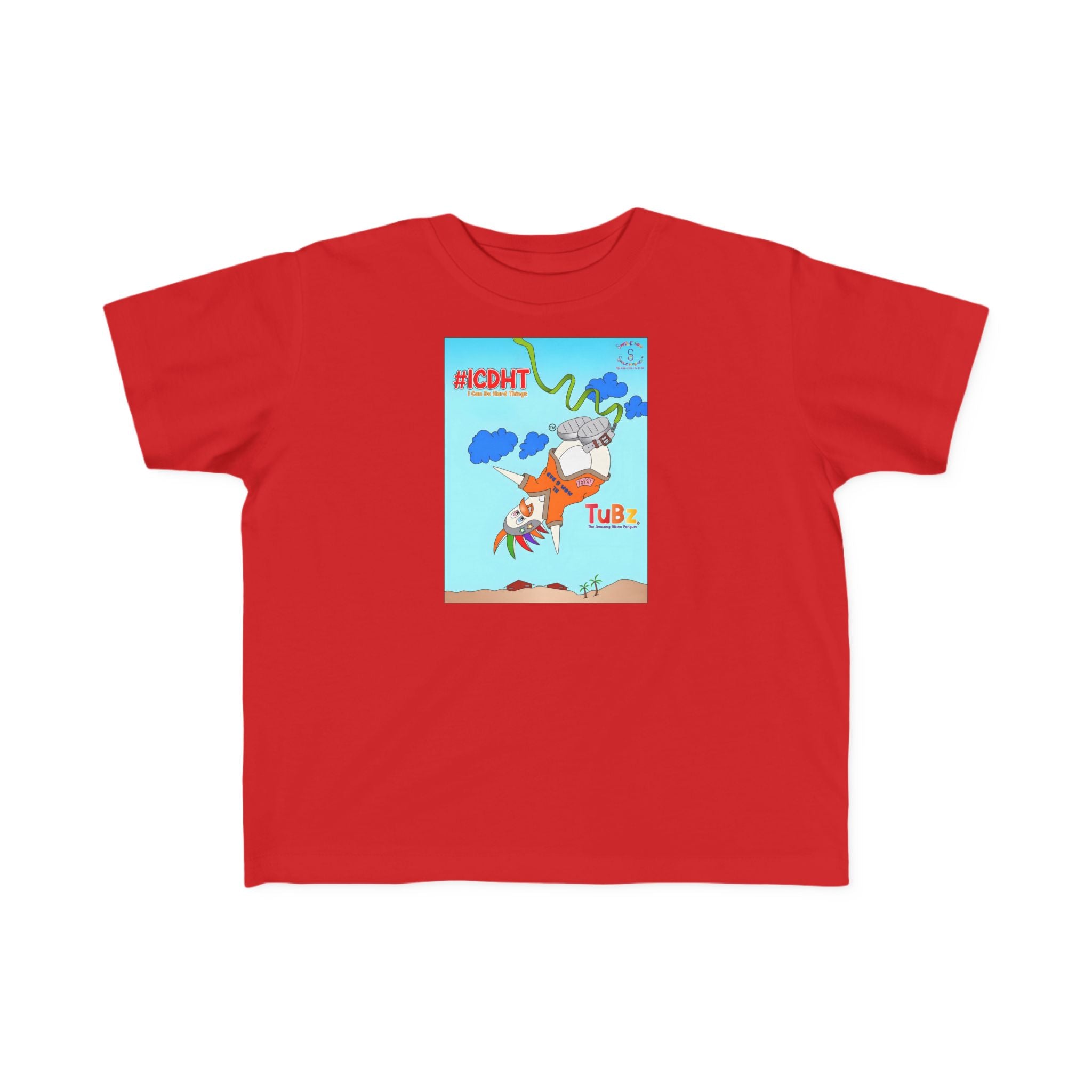 TuBz™ "I Can Do Hard Things" Toddler T-Shirt | Toddler's Fine Jersey Tee  - Positive Kids Graphic Tee