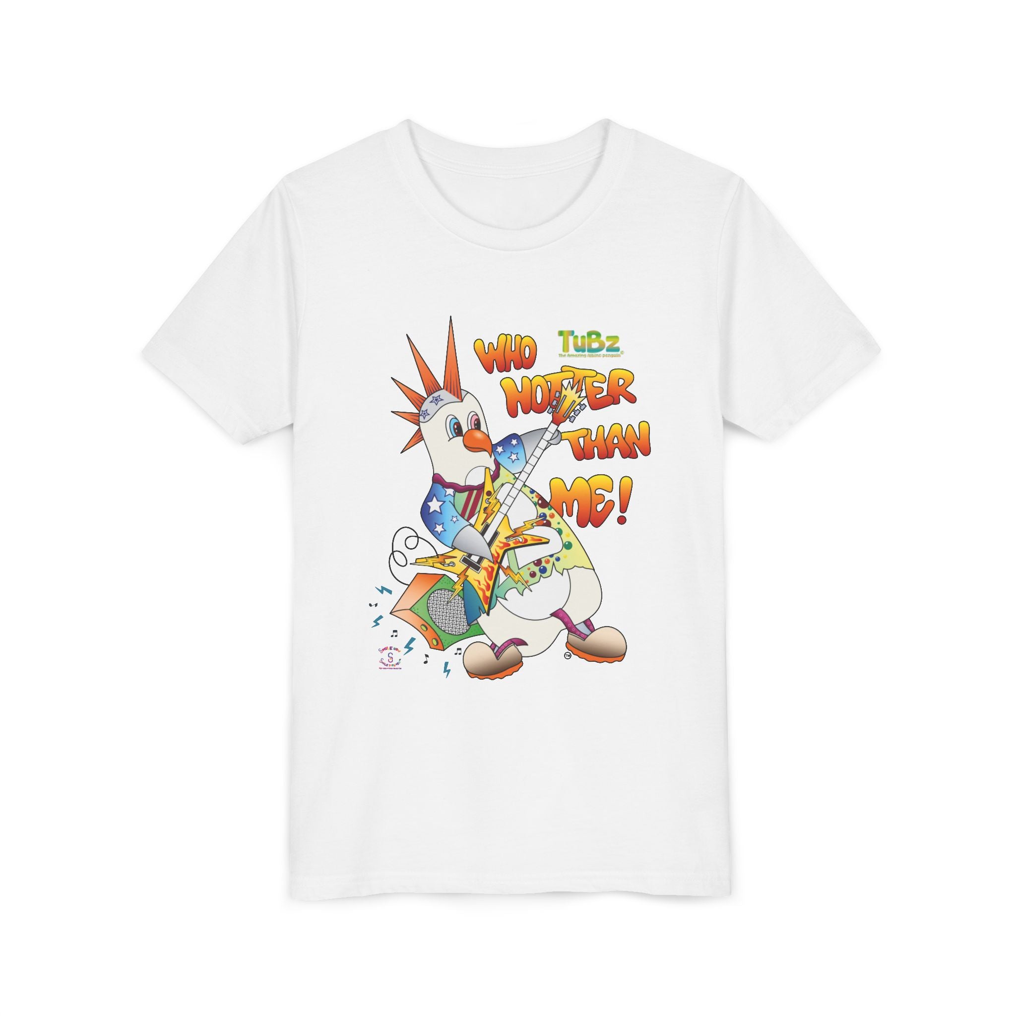 TuBz™ Rockstar Kids T-Shirt - "Who Hotter Than Me!" Graphic Tee | Smile Universe TuBz4Kidz Collection