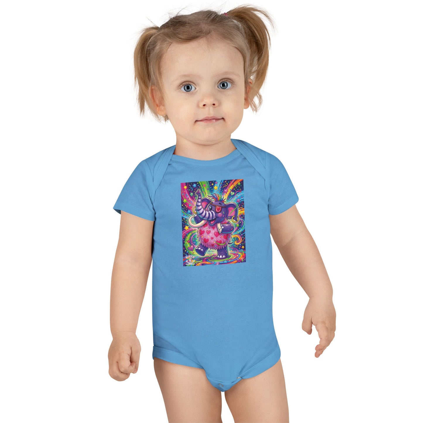 Piklez™ Baby Short Sleeve Onesie® – "Born to Celebrate!" Graphic | Smile Universe Collection