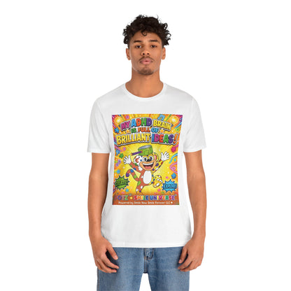 Potz™ Unisex Jersey Short Sleeve Tee – "My ADHD Brain is Full of Brilliant Ideas!" Graphic Tee | Smile Universe Collection