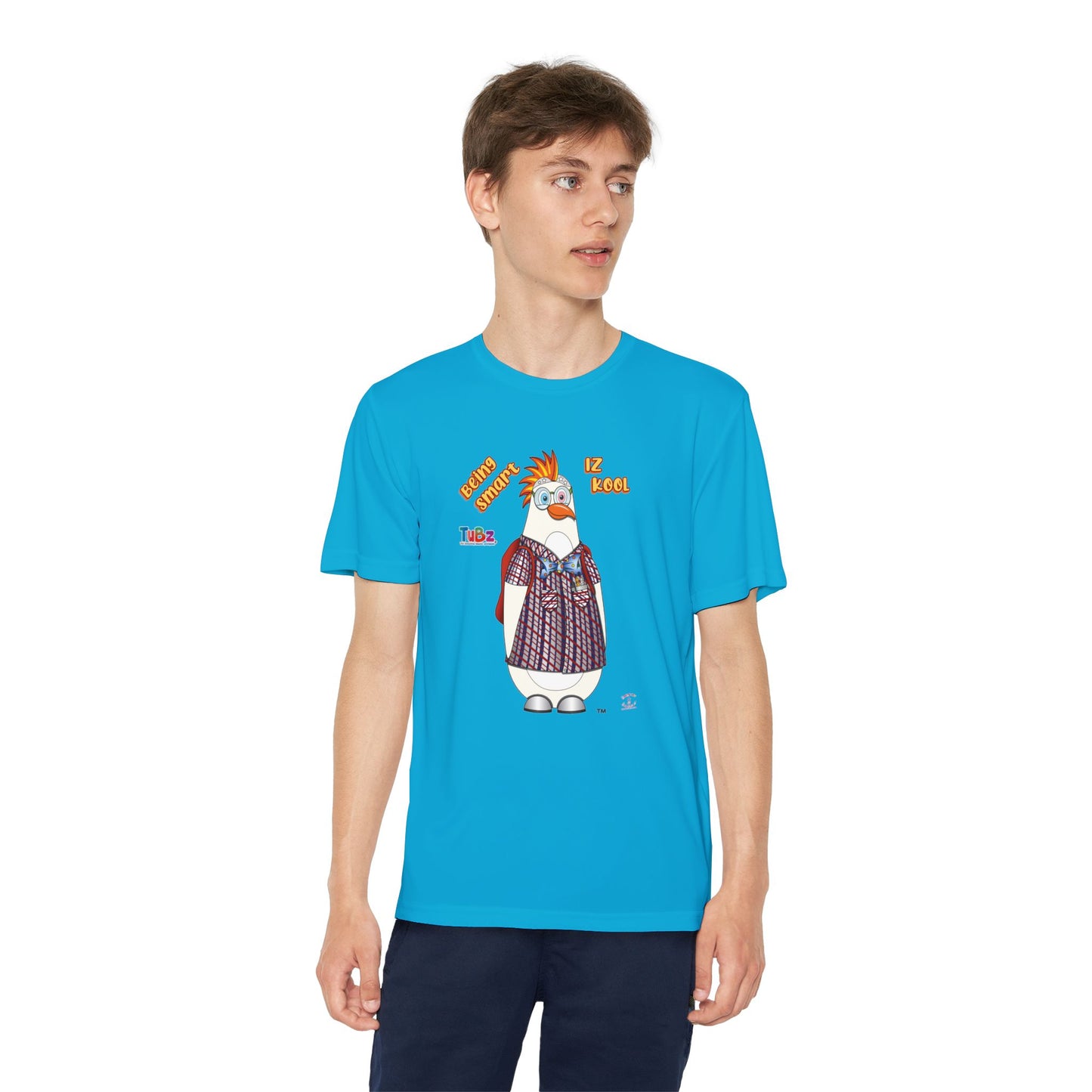 TuBz™ "Being Smart Iz Kool" Youth Competitor T- Shirt - Character Dress-Up Graphic Tee