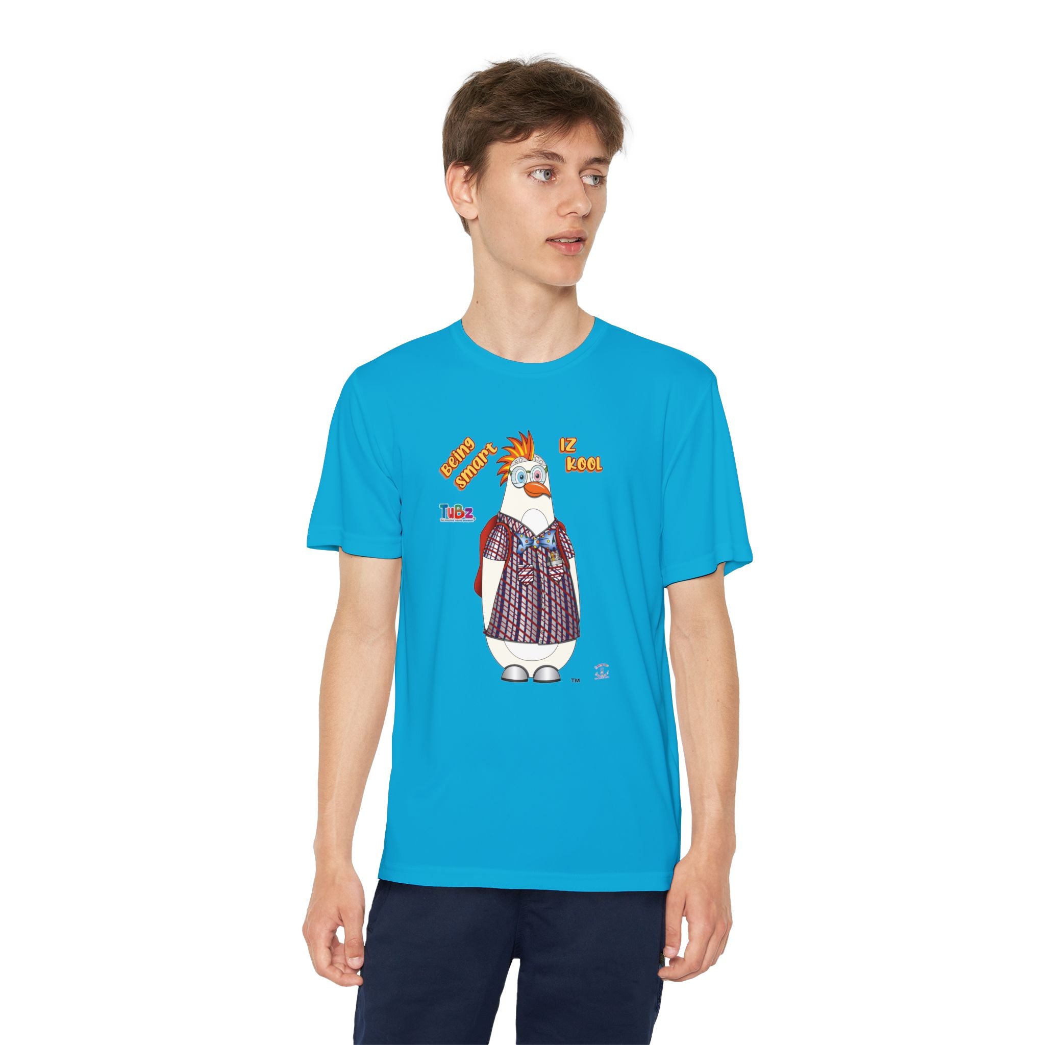 TuBz™ "Being Smart Iz Kool" Youth Competitor T- Shirt - Character Dress-Up Graphic Tee
