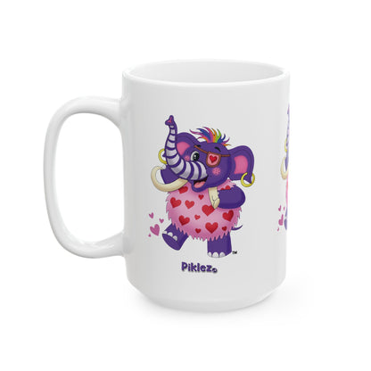 Piklez™ Ceramic Mug (11oz & 15oz) – "Full of Love!" Graphic | Smile Universe Collection