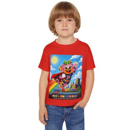 Panz™ Heavy Cotton™ Toddler T-Shirt – "My Autism is My Superpower" Graphic | Smile Universe Collection