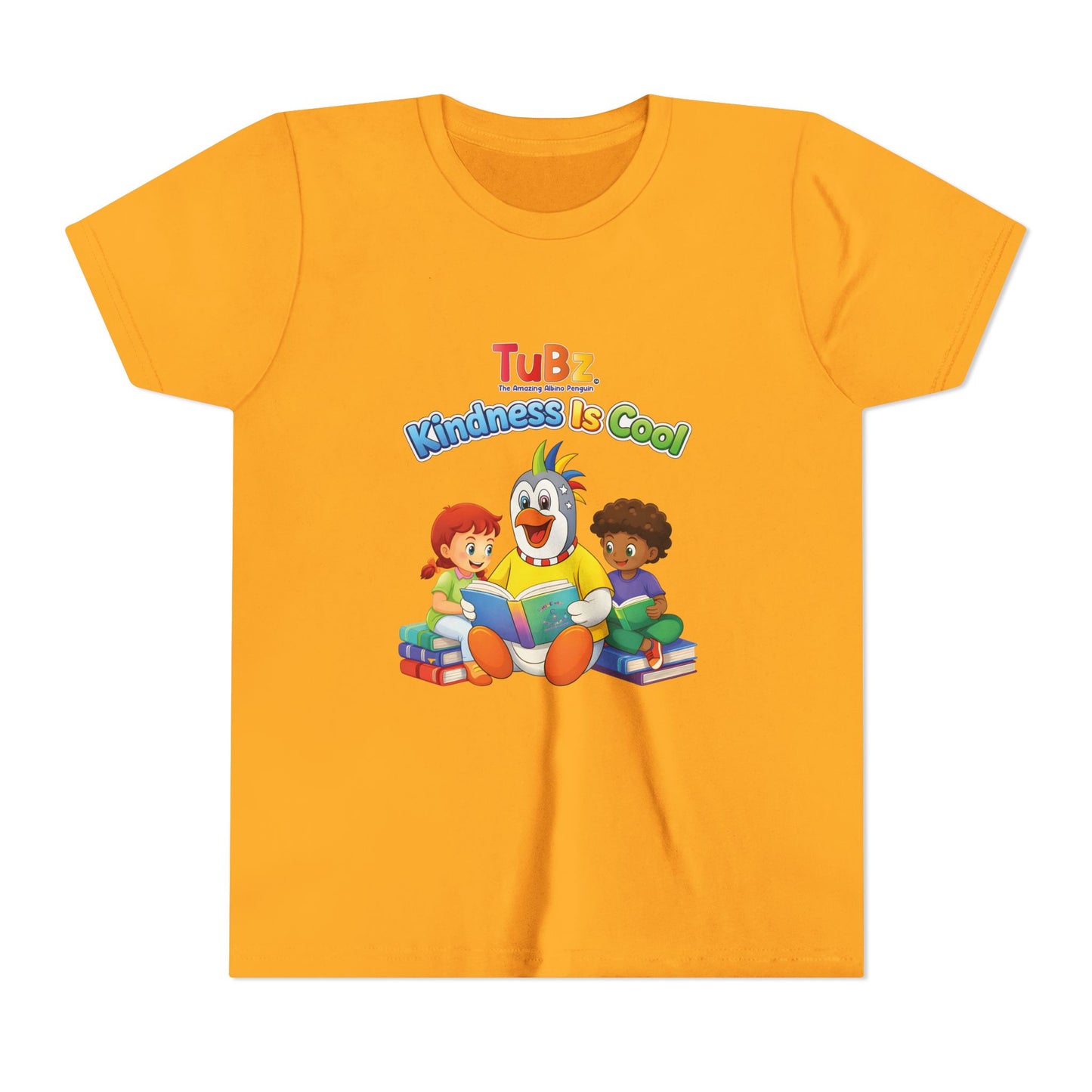 TuBz™ "Kindness Is Cool" Kids T-Shirt - Positive Message Graphic Tee | Smile Universe TuBz4Kidz