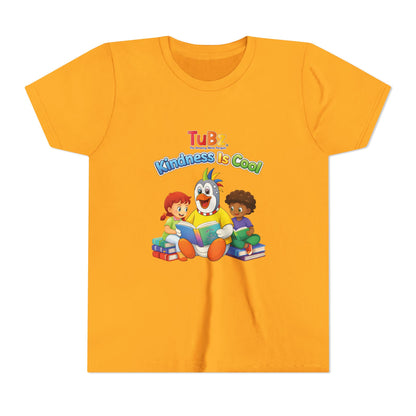 TuBz™ "Kindness Is Cool" Kids T-Shirt - Positive Message Graphic Tee | Smile Universe TuBz4Kidz