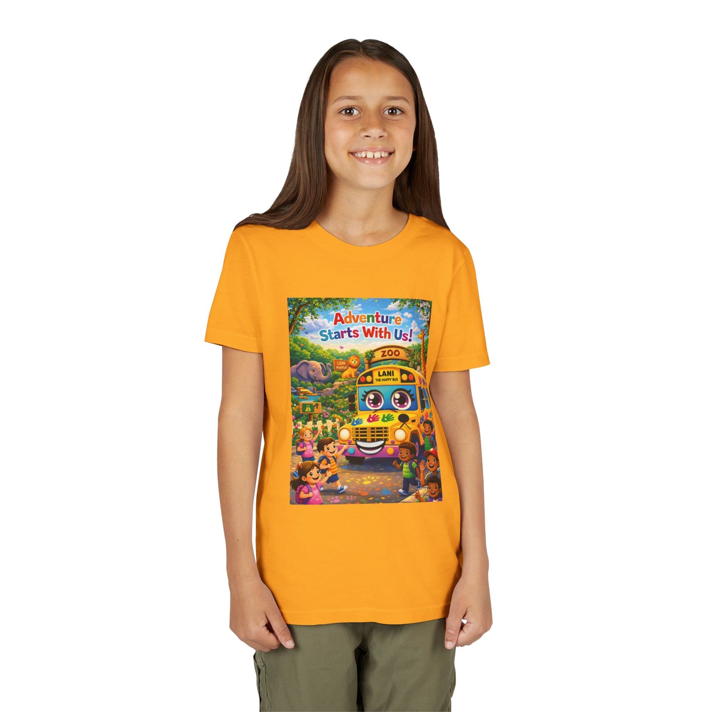 Lani™ Youth Short Sleeve Tee – "Adventure Starts With Us!" Graphic