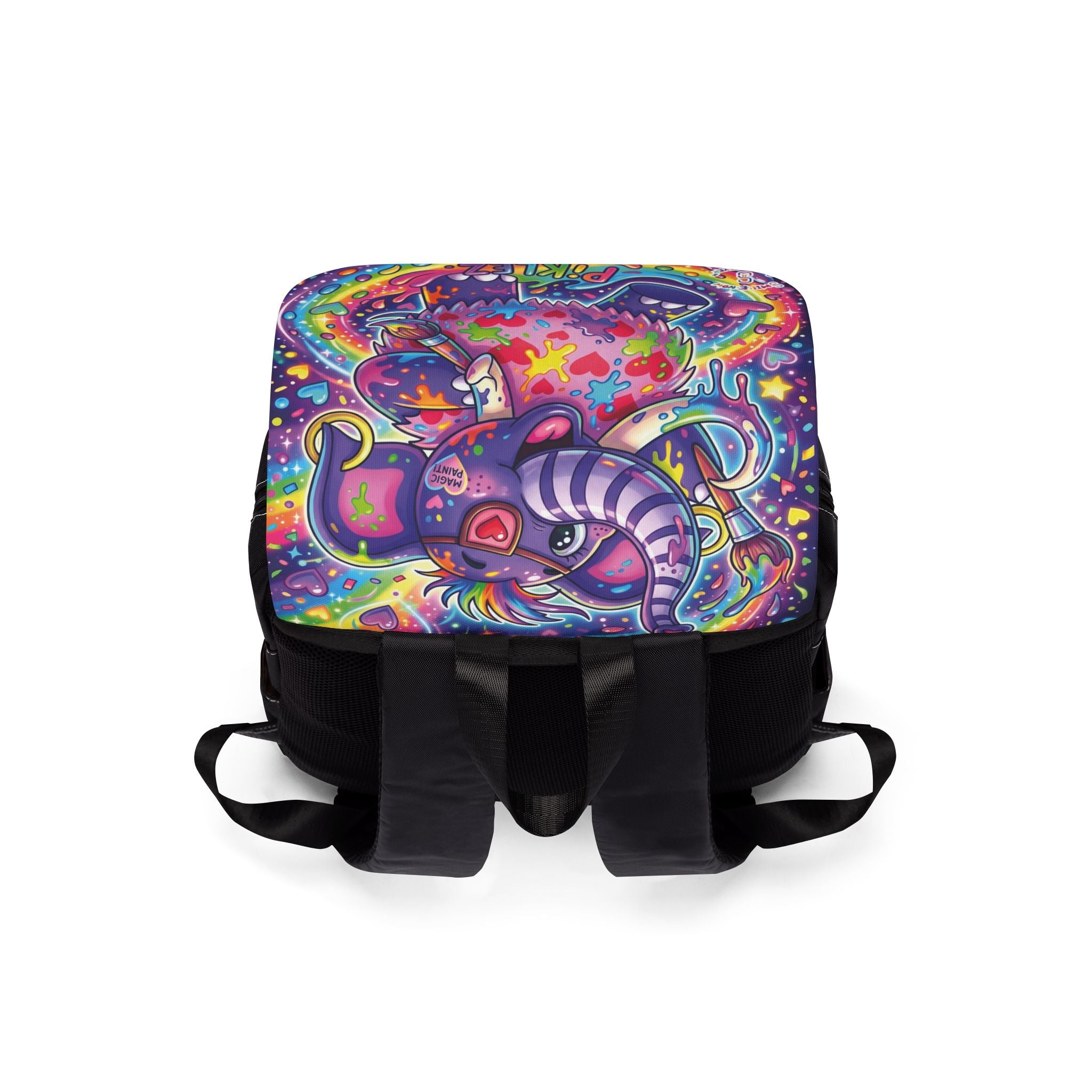Piklez™ Unisex Casual Shoulder Backpack – "Magic Paint!" Graphic | Smile Universe Collection