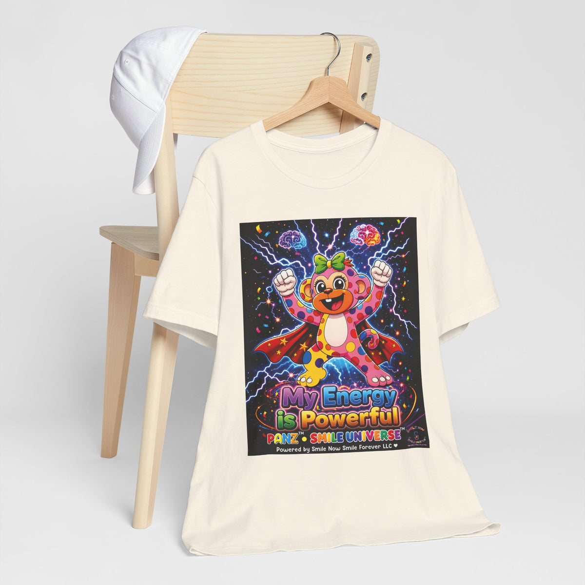 Panz™ Unisex Jersey Short Sleeve Tee For Adult– "My Energy is Powerful" Graphic Tee | Smile Universe Collection