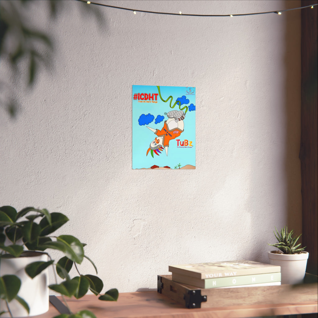 TuBz™ "I Can Do Hard Things" Fine Art Poster - Premium Inspirational Wall Decor for Kids