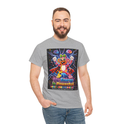 Panz™ Unisex Heavy Cotton™ Tee For Adult – "My Energy is Powerful" Graphic Tee | Smile Universe Collection