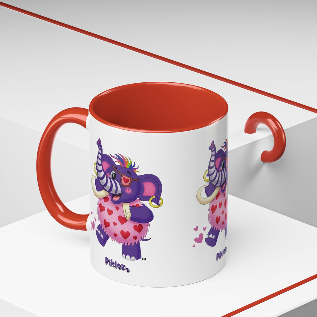 Piklez™ Accent Coffee Mug (11oz & 15oz) – "Full of Love!" Graphic | Smile Universe Collection