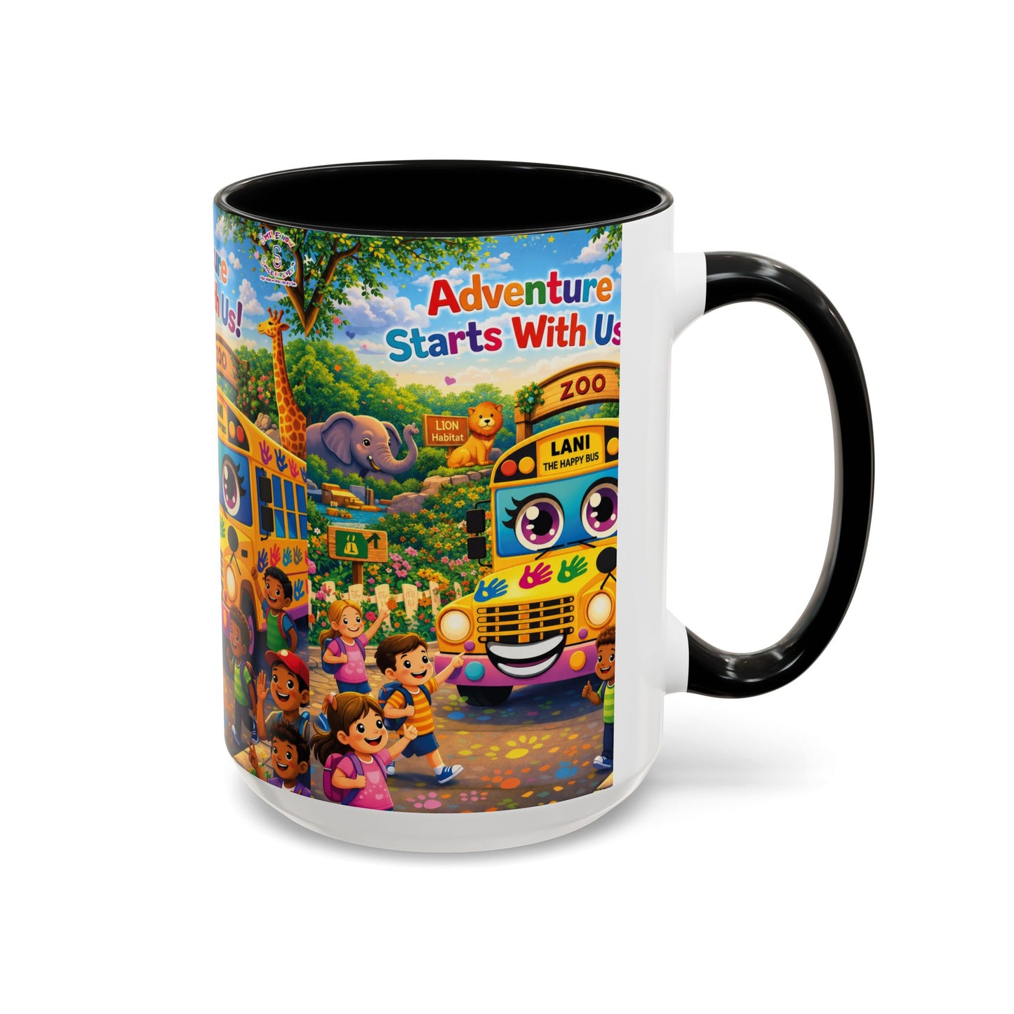 Lani™ Accent Coffee Mug (11oz & 15oz) – "Adventure Starts With Us!" Graphic