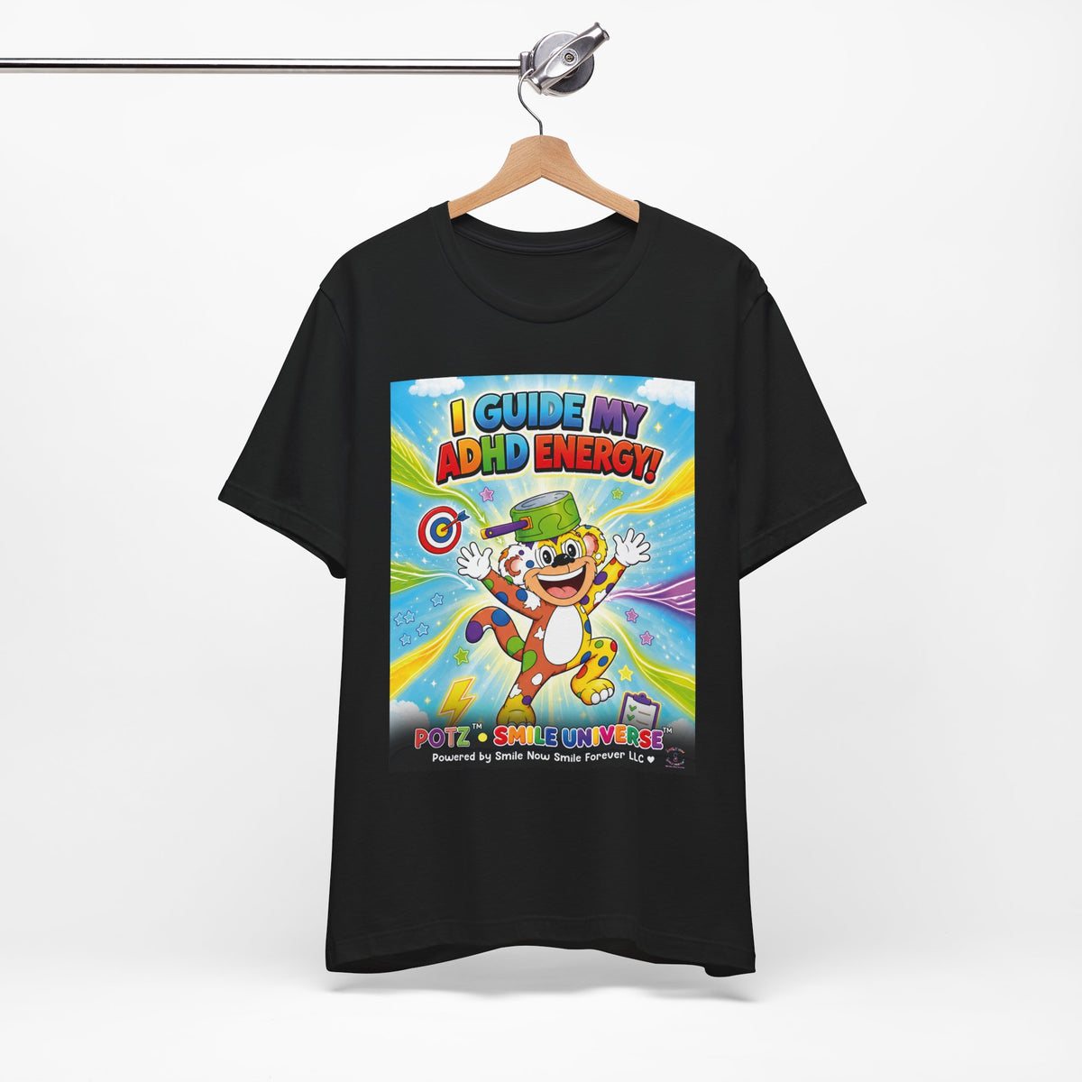 Potz™ Unisex Jersey Short Sleeve Tee – "I Guide My ADHD Energy!" Graphic Tee | Smile Universe Collection