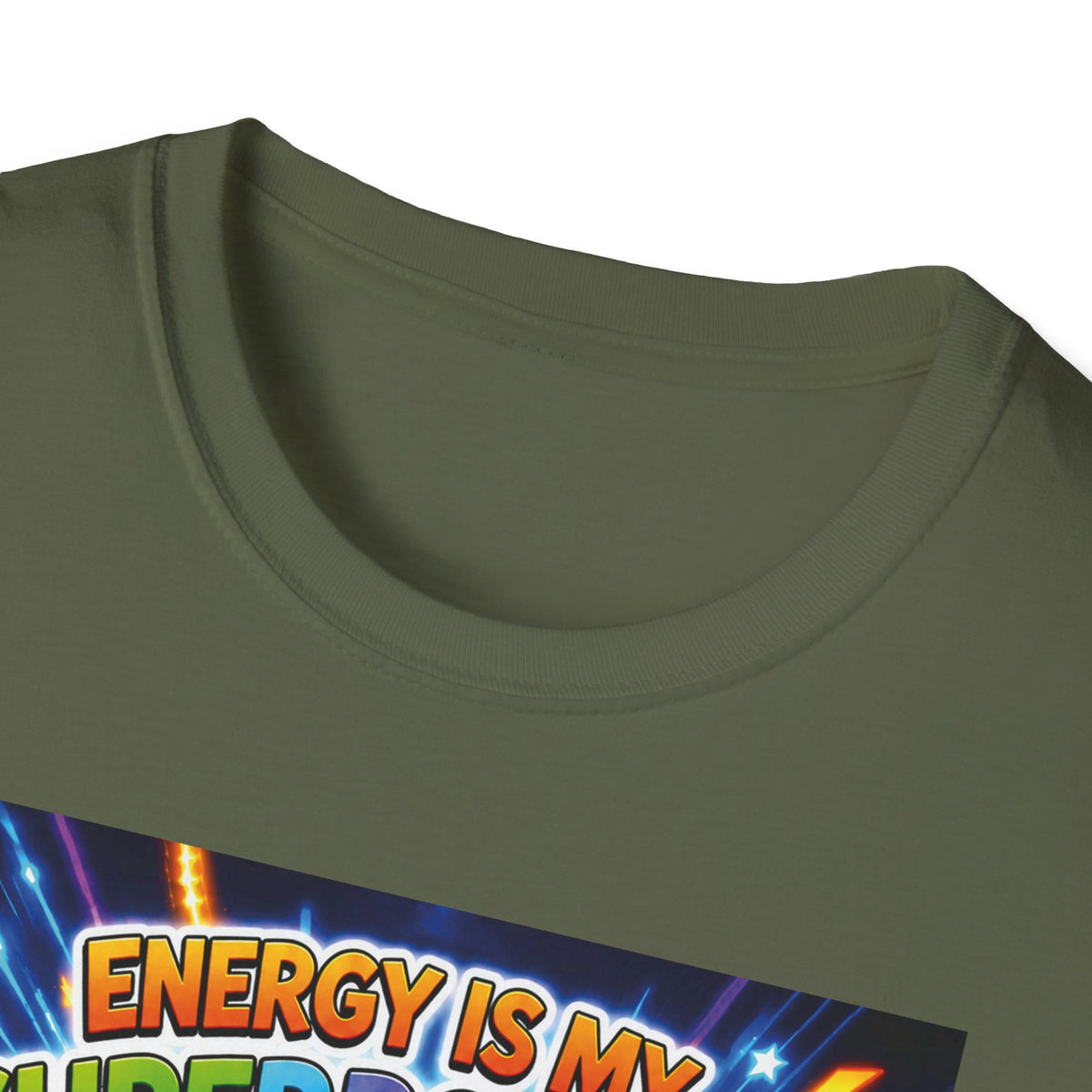 Potz™ Unisex Softstyle T-Shirt – "Energy is My Superpower!" Graphic Tee | Smile Universe Collection