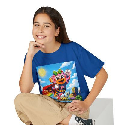 Panz™ Youth DryBlend® T-Shirt – "My Autism is My Superpower" Graphic | Smile Universe Collection