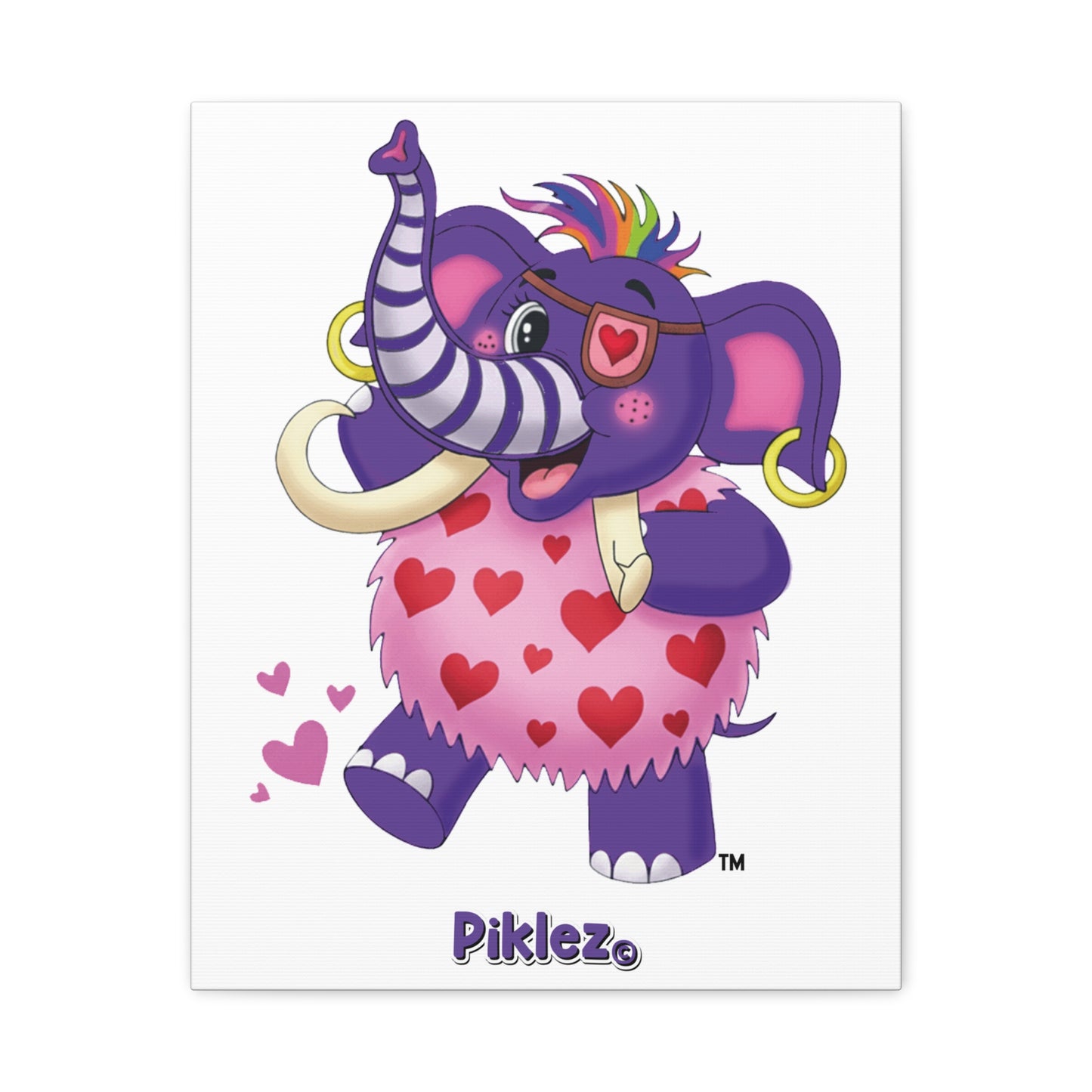 Piklez™ Matte Canvas, Stretched 1.25" – "Full of Love!" Graphic Wall Art | Smile Universe Collection