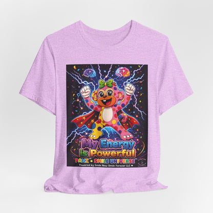 Panz™ Unisex Jersey Short Sleeve Tee For Adult– "My Energy is Powerful" Graphic Tee | Smile Universe Collection