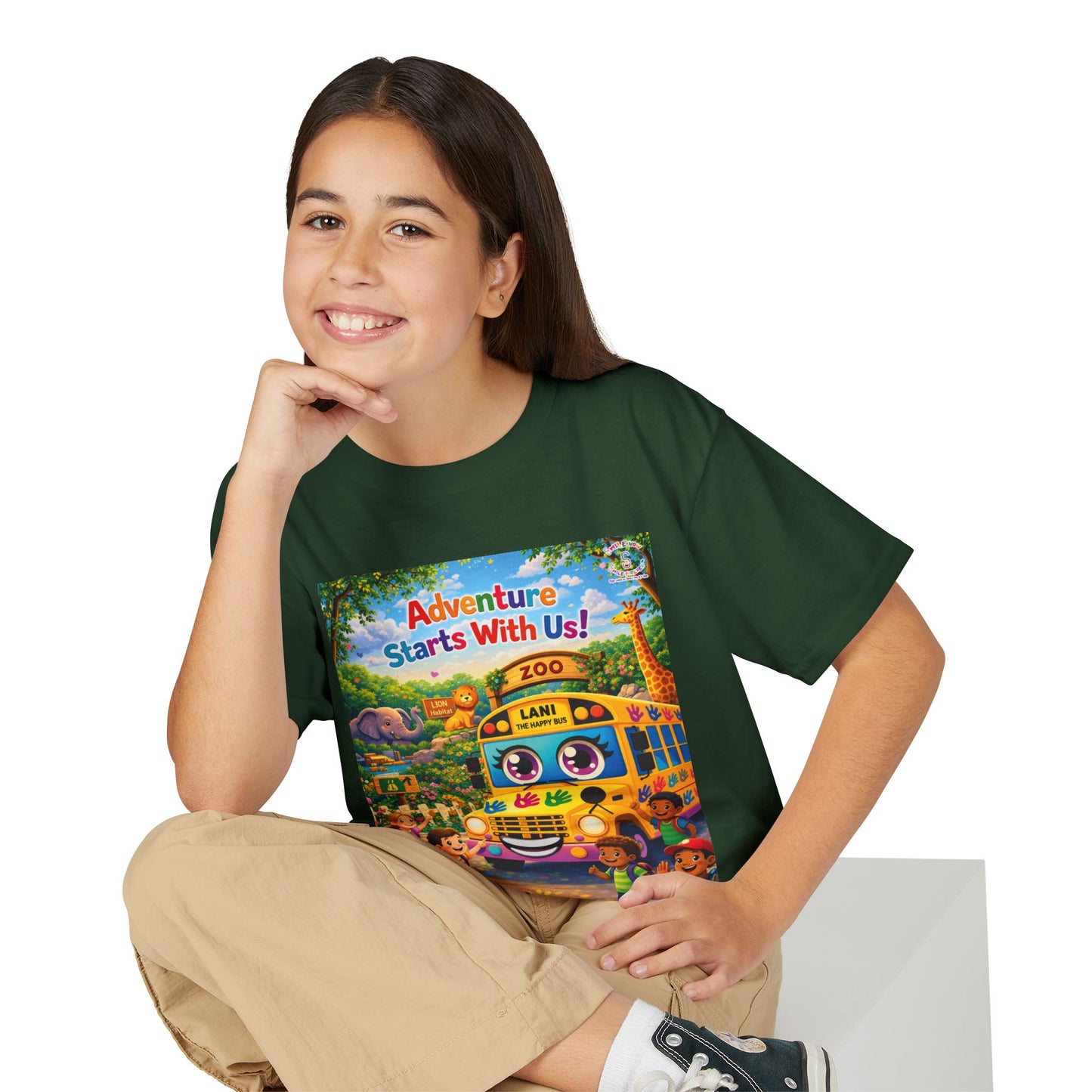 Lani™ Youth DryBlend® T-Shirt – "Adventure Starts With Us!" Graphic