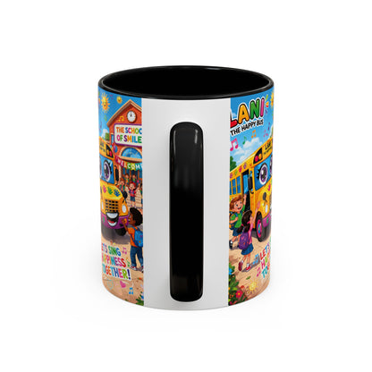 Lani™ Accent Coffee Mug (11oz & 15oz) – "Let's Sing Happiness Together!" Graphic