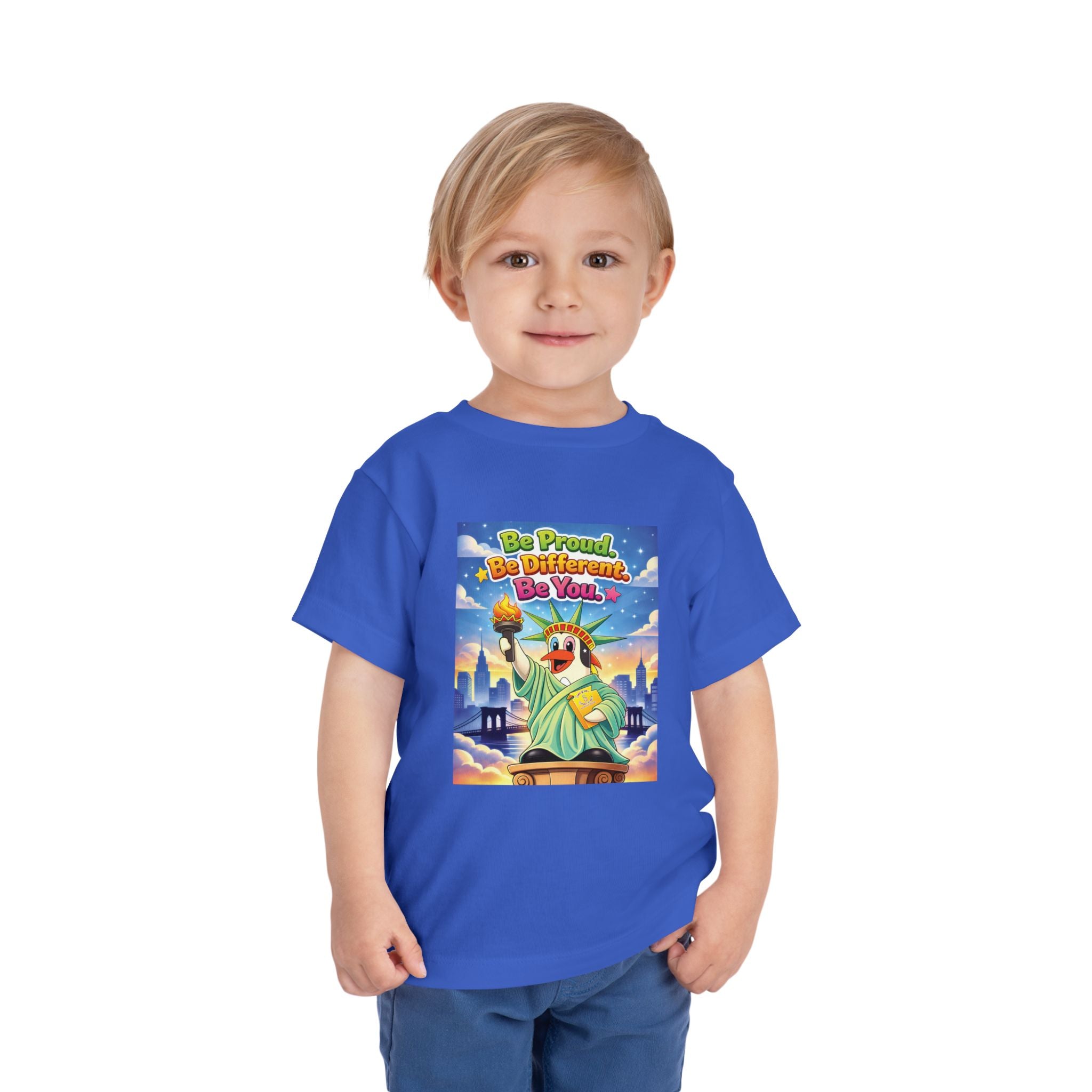 TuBz™ "Be Proud. Be Different. Be You." Toddler T- Shirt - Inspirational Kids Tee