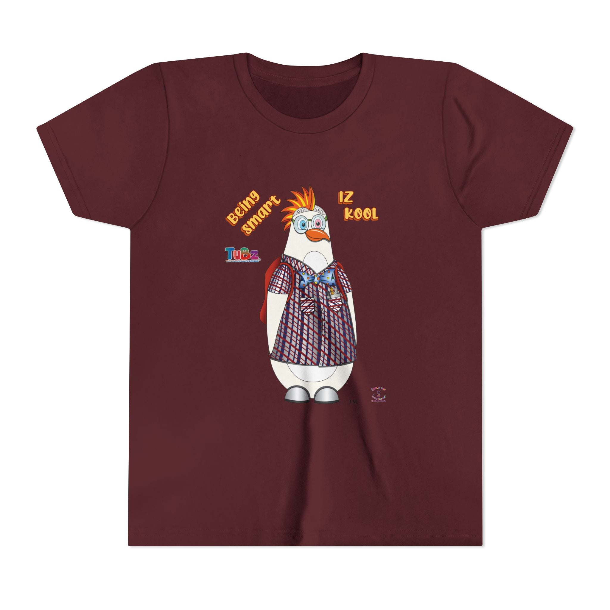 TuBz™ "Being Smart Iz Kool" Youth Graphic T-Shirt - Educational Kids Tee | TuBz4Kidz