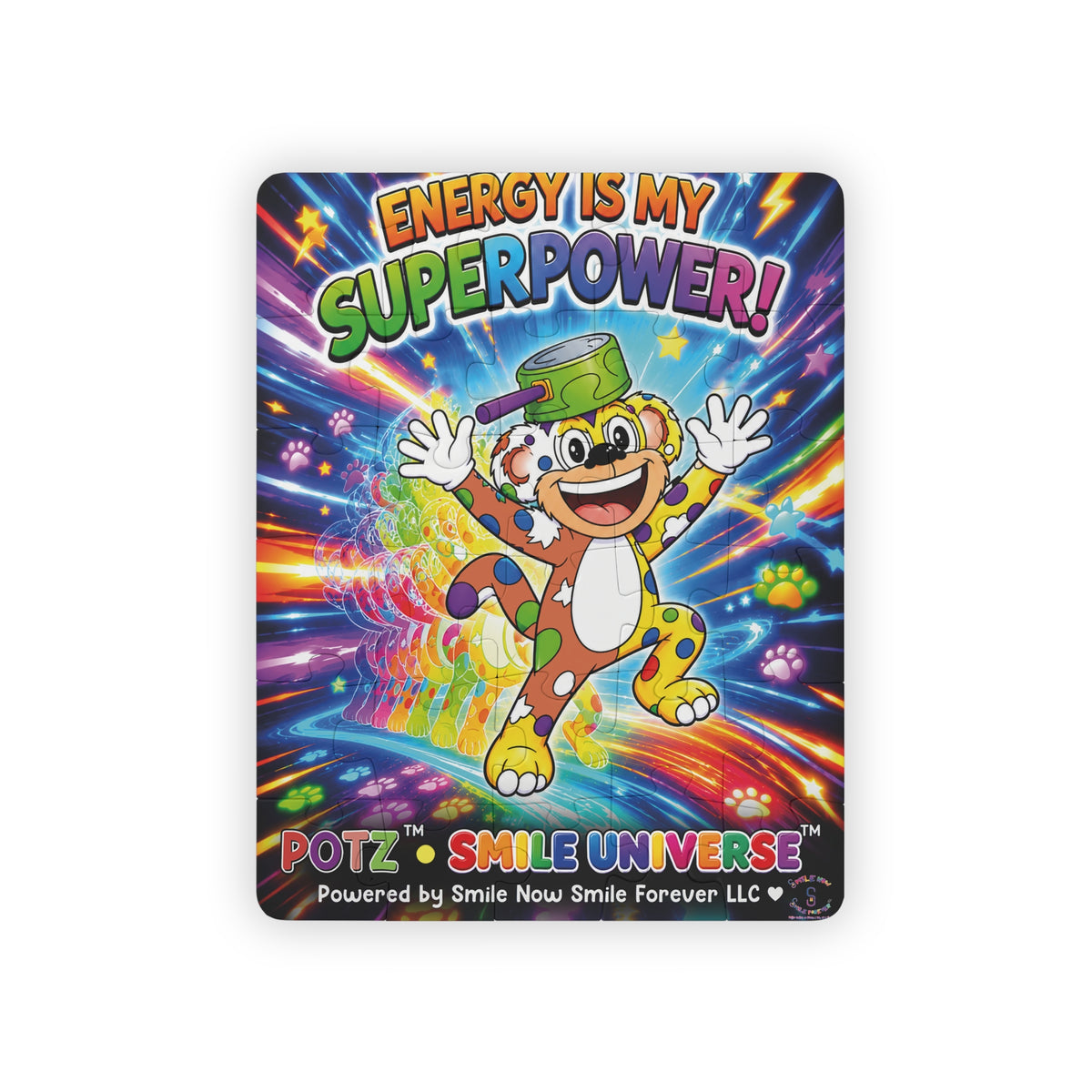 Potz™ Kids' Puzzle 30-Piece – "Energy is My Superpower!" Graphic Puzzle | Smile Universe Collection