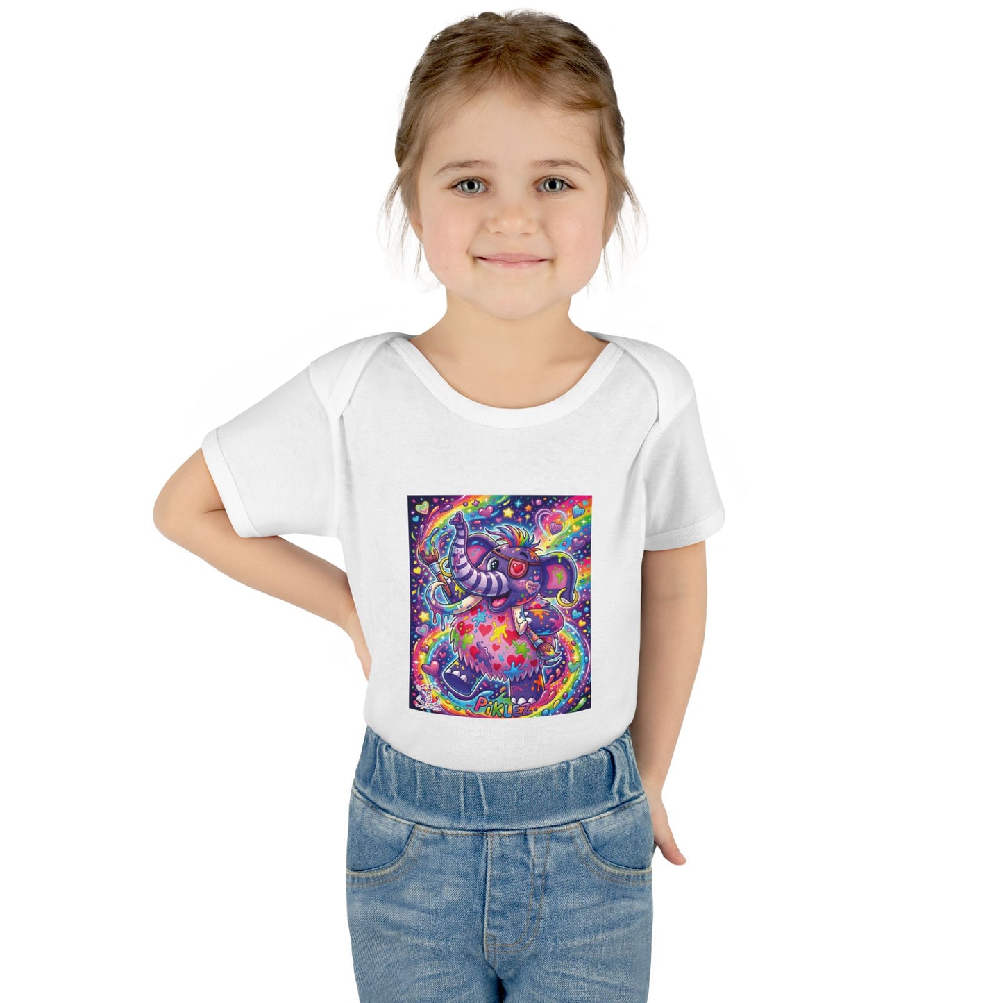 Piklez™ Infant Baby Rib Bodysuit – "Magic Paint!" Graphic | Smile Universe Collection
