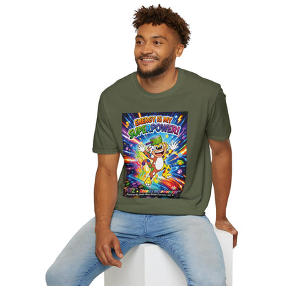 Potz™ Unisex Softstyle T-Shirt – "Energy is My Superpower!" Graphic Tee | Smile Universe Collection