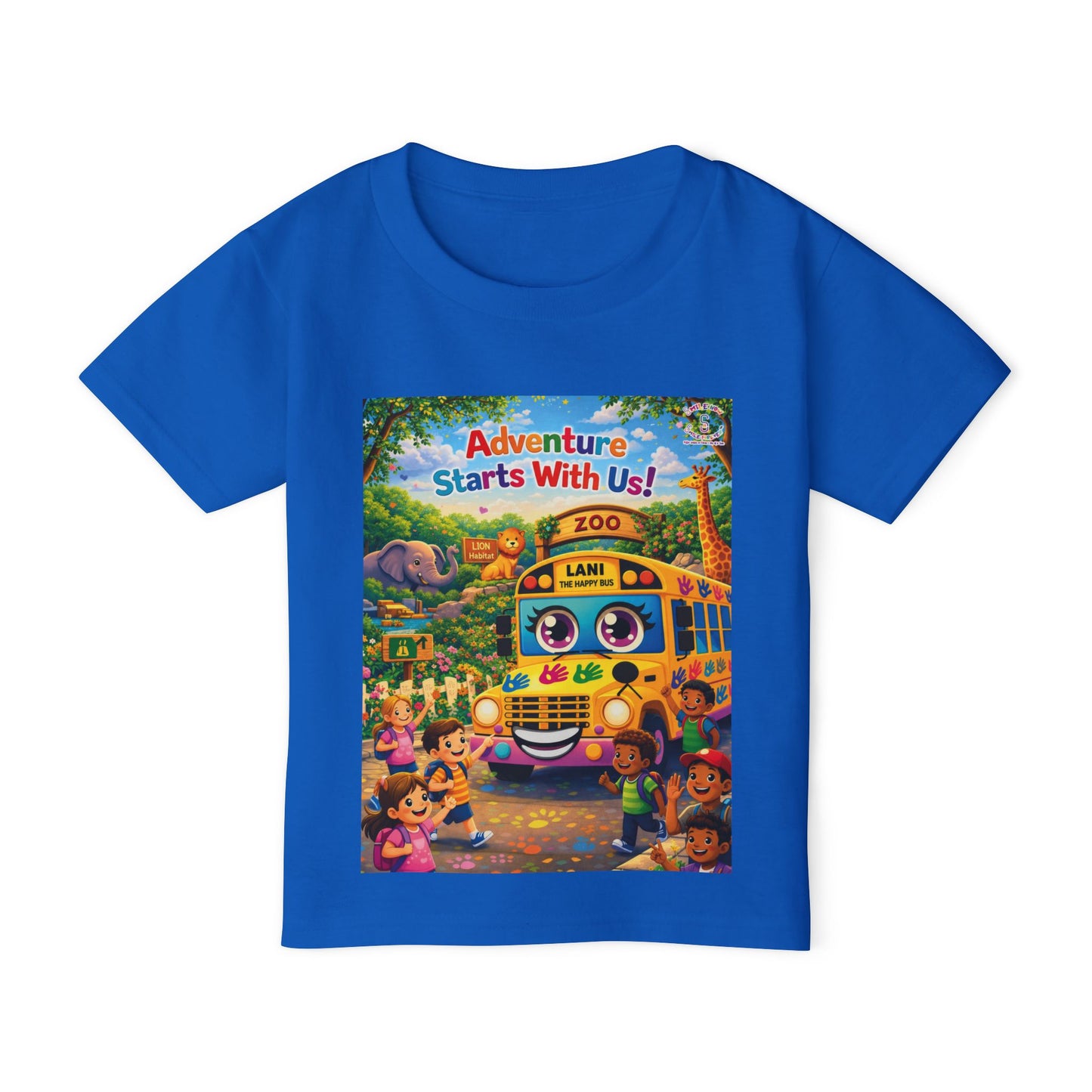 Lani™ Heavy Cotton™ Toddler T-Shirt – "Adventure Starts With Us!" Graphic