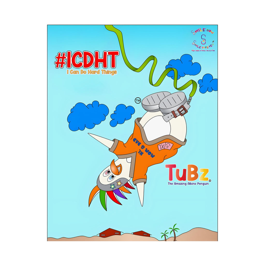 TuBz™ "I Can Do Hard Things" Kids Poster - Motivational Classroom Wall Art