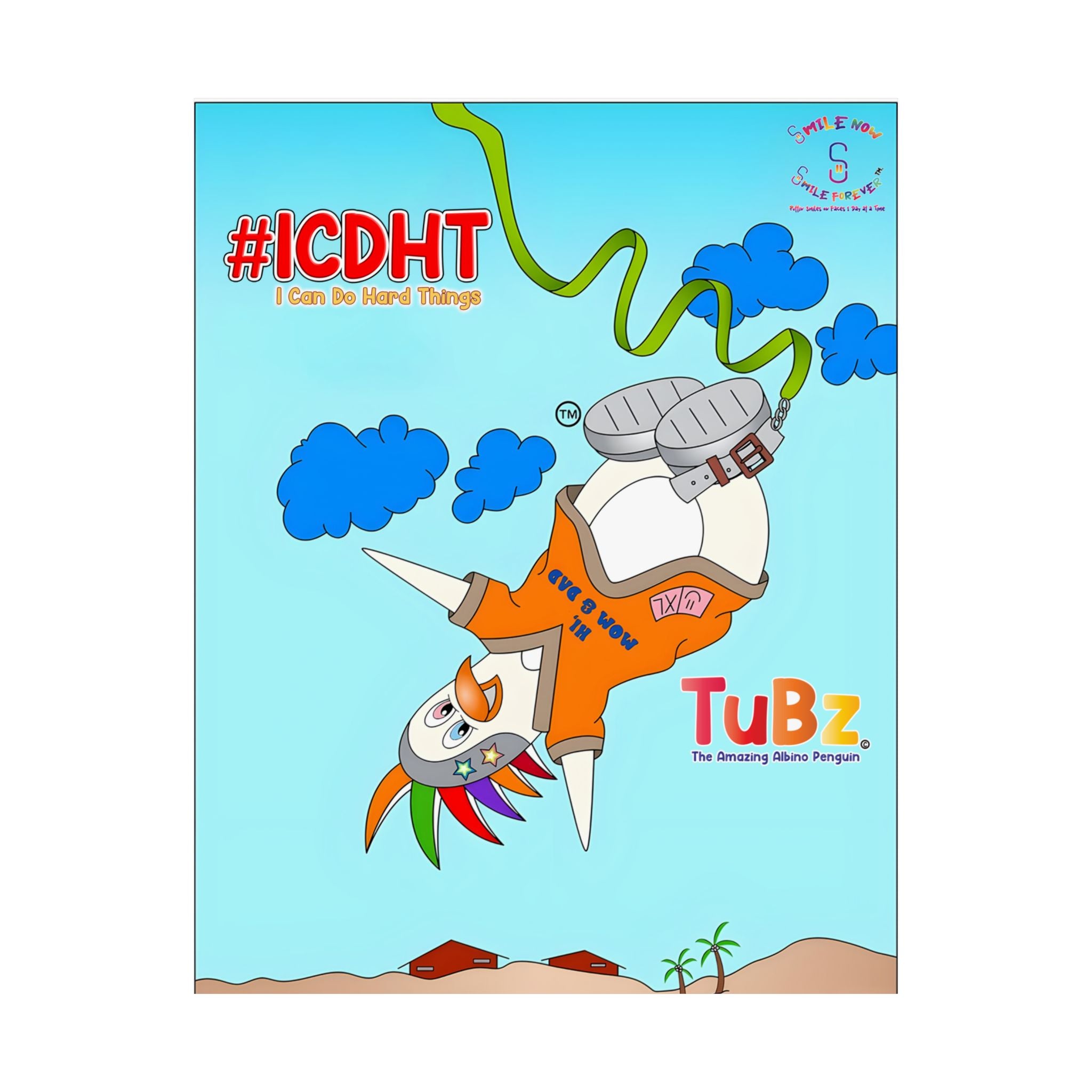 TuBz™ "I Can Do Hard Things" Kids Poster - Motivational Classroom Wall Art