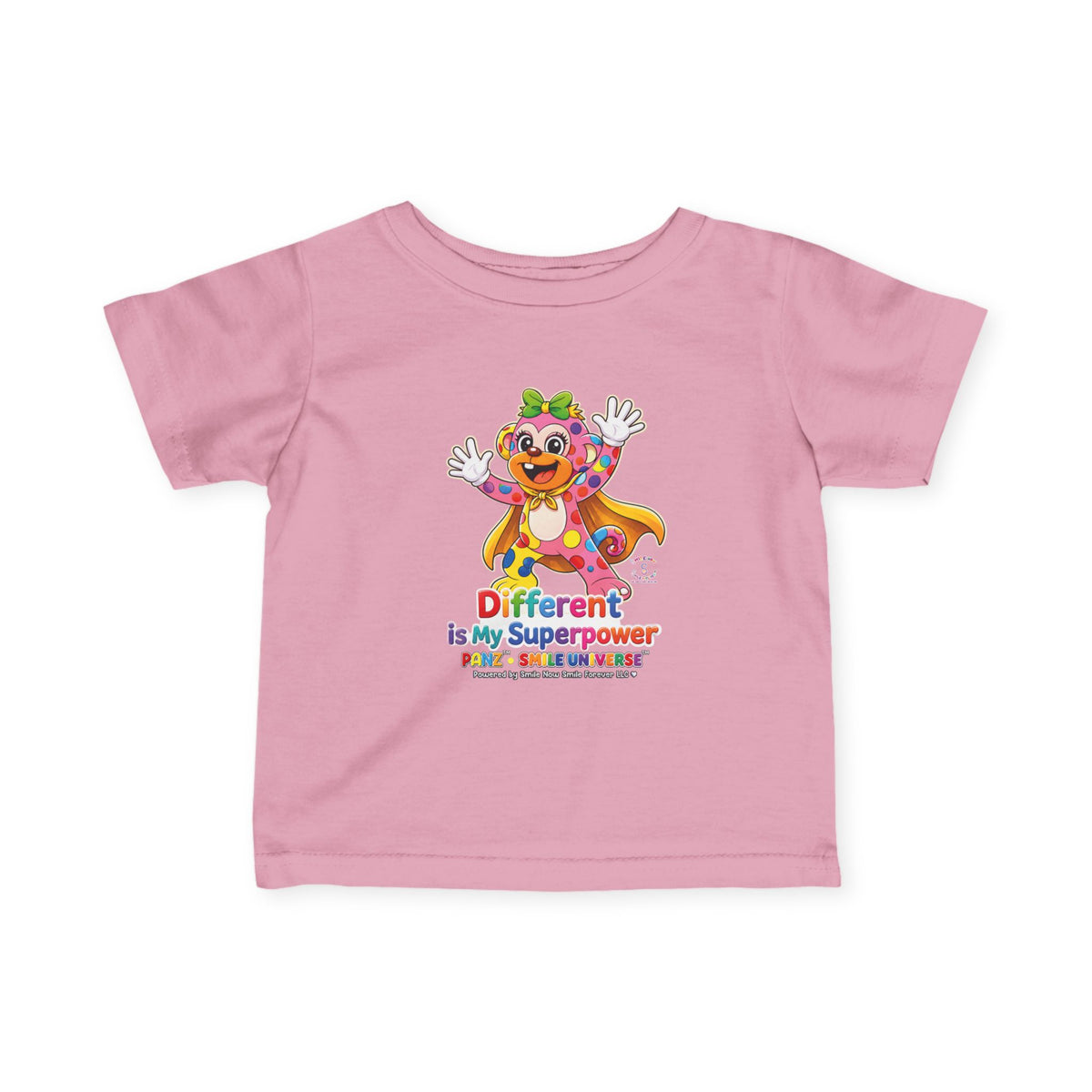 Panz™ Infant Fine Jersey Tee – "Different is My Superpower" Graphic | Smile Universe Collection