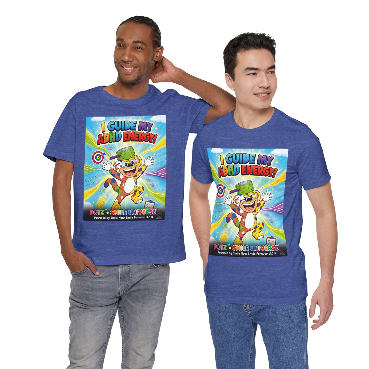 Potz™ Unisex Jersey Short Sleeve Tee – "I Guide My ADHD Energy!" Graphic Tee | Smile Universe Collection