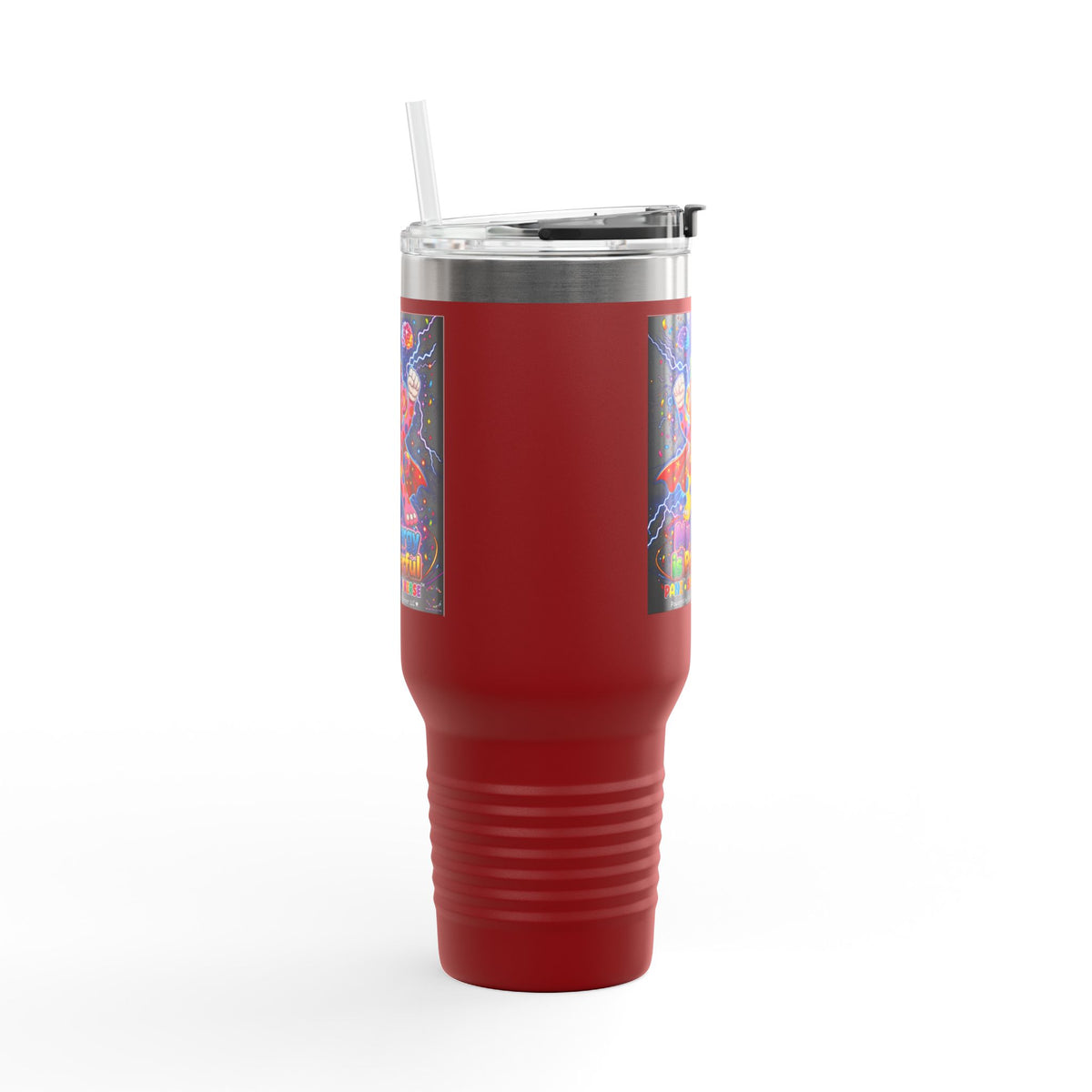 Panz™ Insulated Travel Mug 40oz – "My Energy is Powerful" Graphic Tumbler | Smile Universe Collection