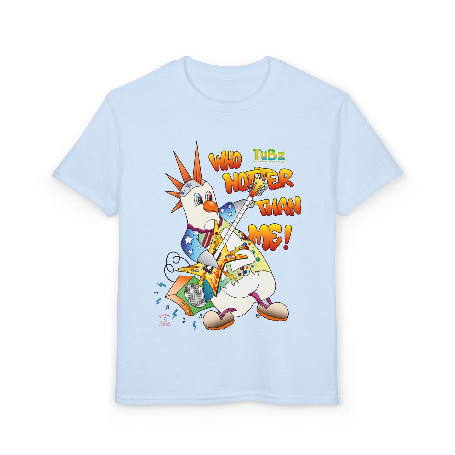 TuBz™ Rockstar Kids T-Shirt - "Who Hotter Than Me!" Graphic Tee | Smile Universe TuBz4Kidz Collection