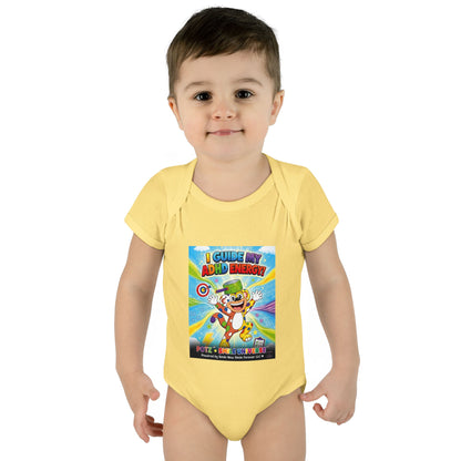 Potz™ Infant Baby Rib Bodysuit – "I Guide My ADHD Energy!" Graphic Onesie | Smile Universe Collection