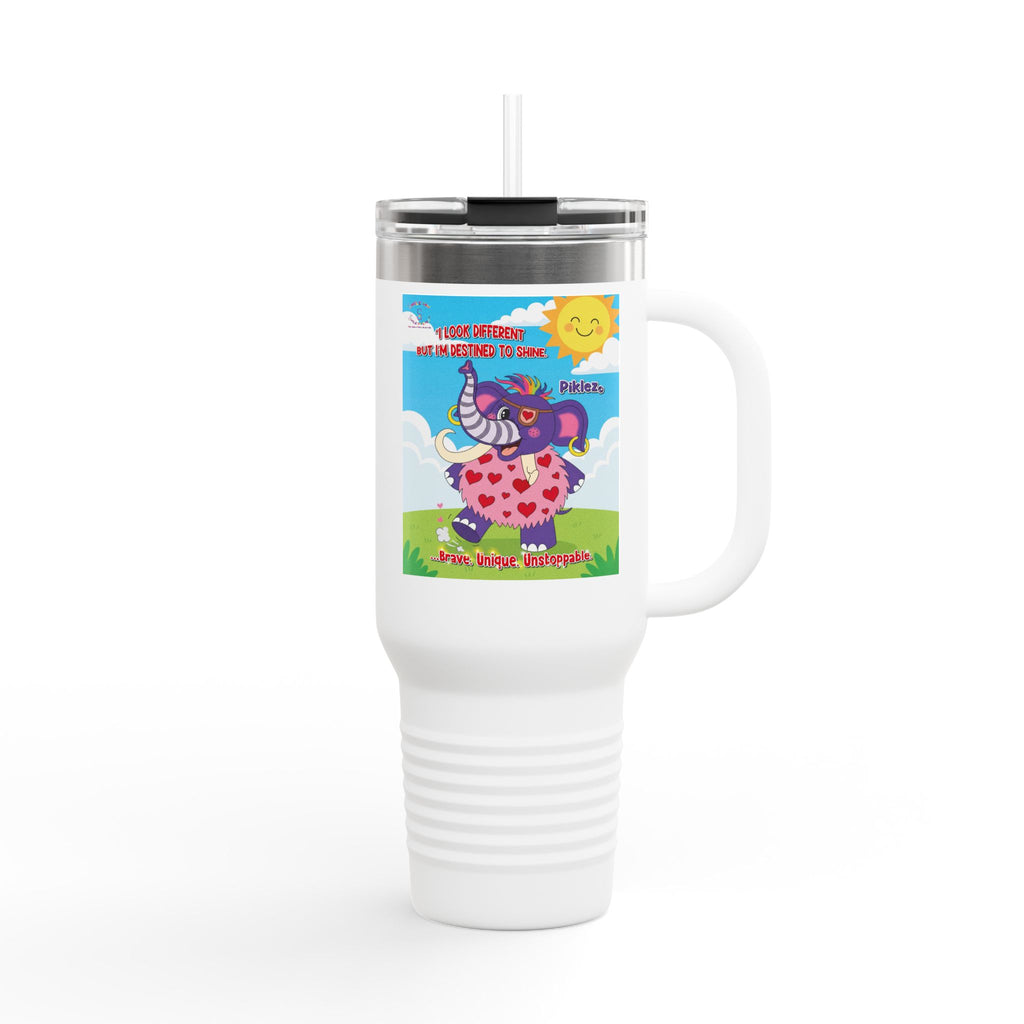 Piklez™ Insulated Travel Mug 40oz – “Destined to Shine” Large Tumbler | Smile Universe Collection