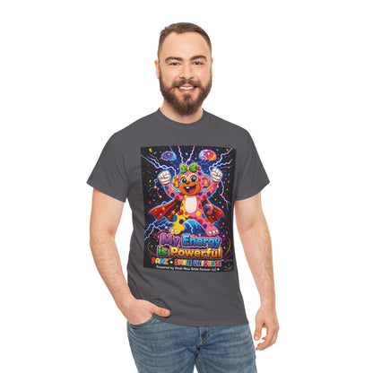 Panz™ Unisex Heavy Cotton™ Tee For Adult – "My Energy is Powerful" Graphic Tee | Smile Universe Collection