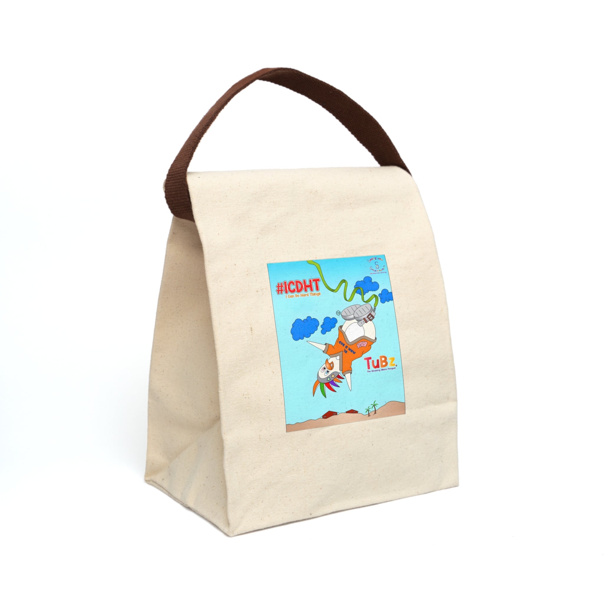 TuBz™ "I Can Do Hard Things" Kids Lunch Bag - Canvas School Tote | TuBz4Kidz