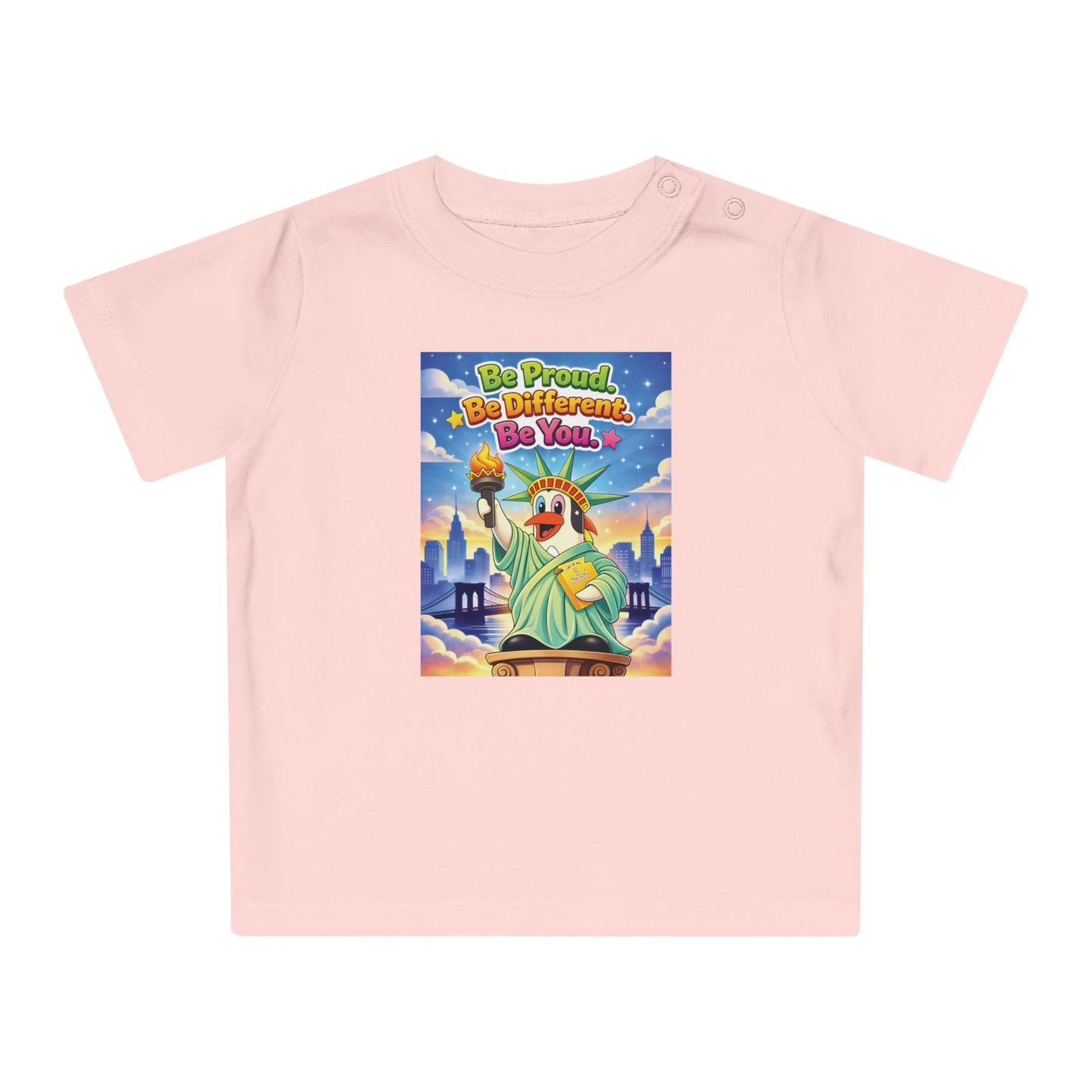 TuBz™ "Be Proud. Be Different. Be You." Baby T- Shirt - Cute Inspirational Infant Tee