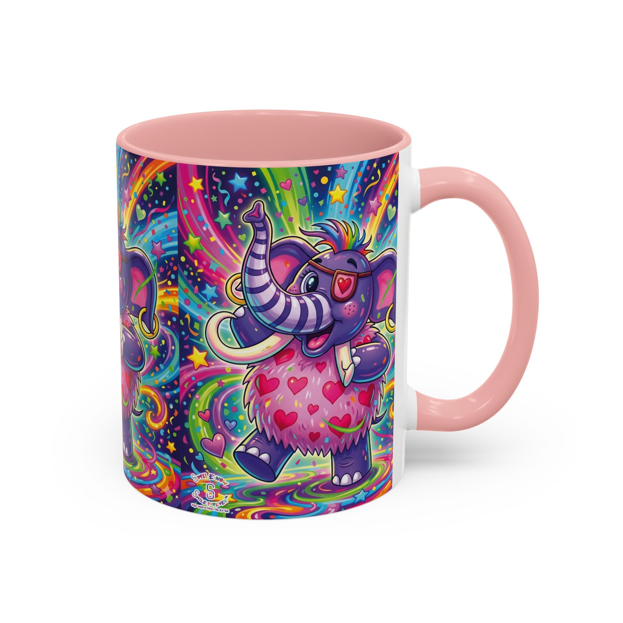 Piklez™ 11oz, 15oz Accent Coffee Mug – "Born to Celebrate!" Graphic | Smile Universe Collection