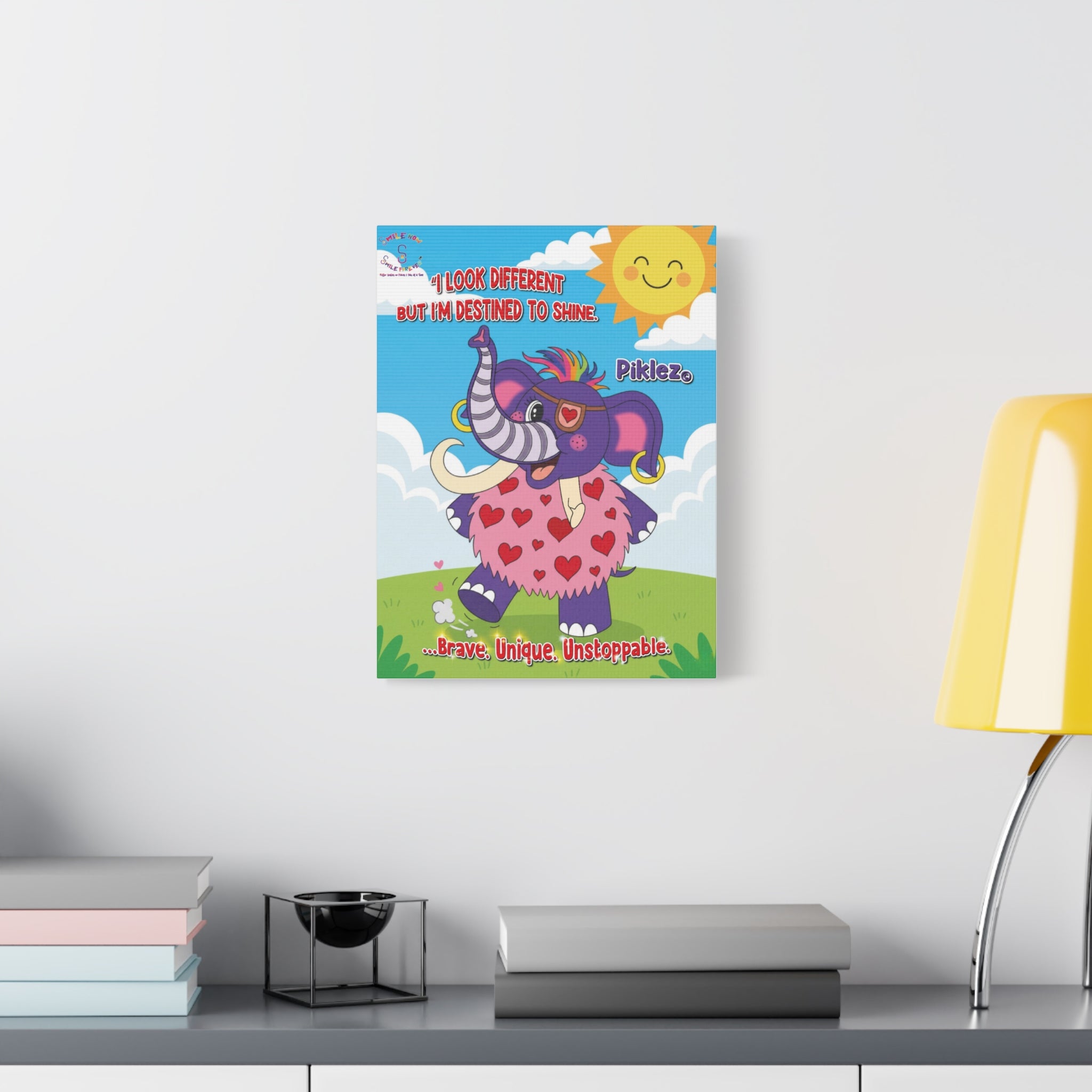 Piklez™ Matte Canvas Wall Art – “Destined to Shine” Stretched 1.25" | Smile Universe Collection
