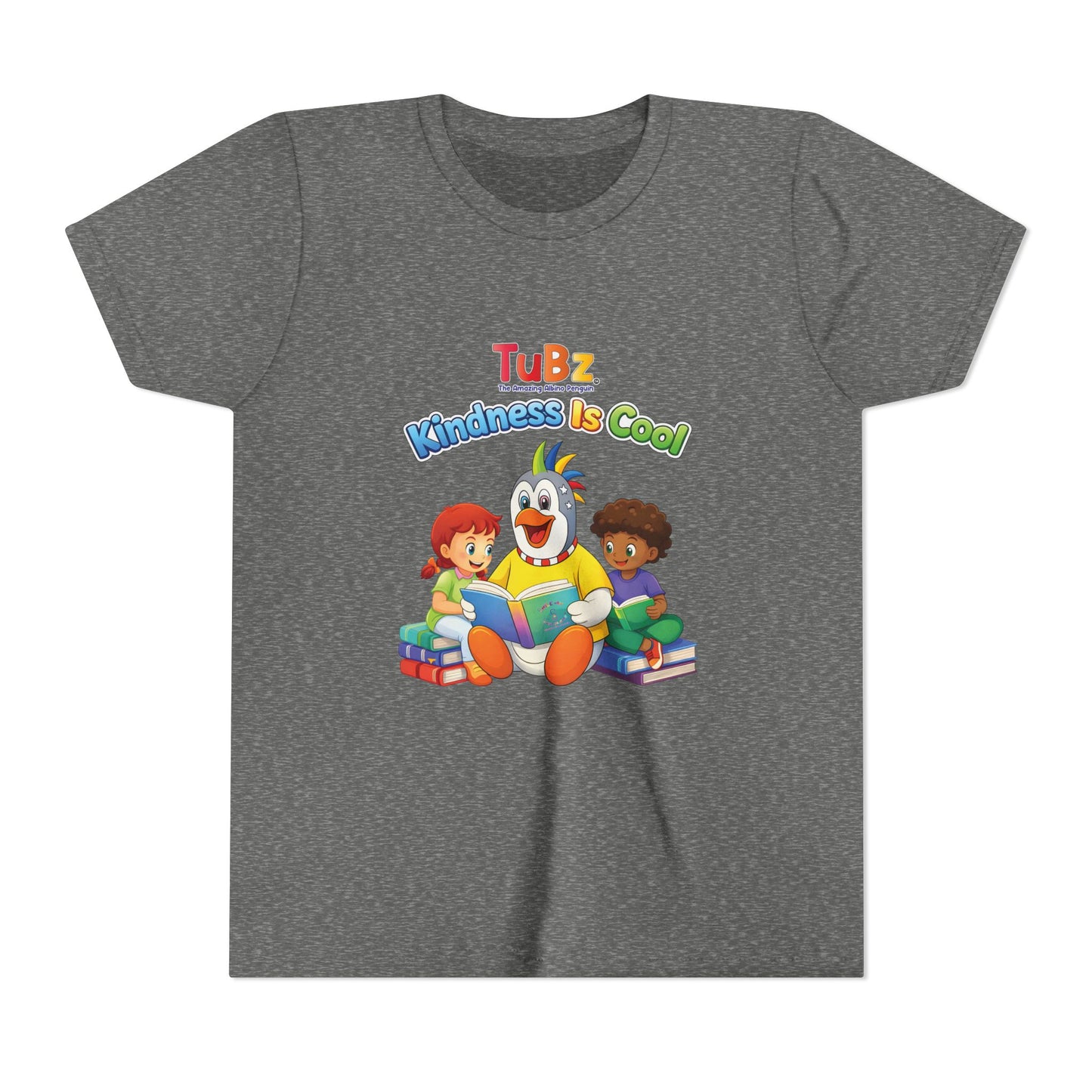 TuBz™ "Kindness Is Cool" Kids T-Shirt - Positive Message Graphic Tee | Smile Universe TuBz4Kidz