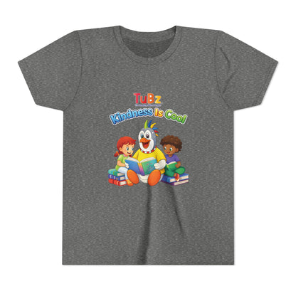 TuBz™ "Kindness Is Cool" Kids T-Shirt - Positive Message Graphic Tee | Smile Universe TuBz4Kidz