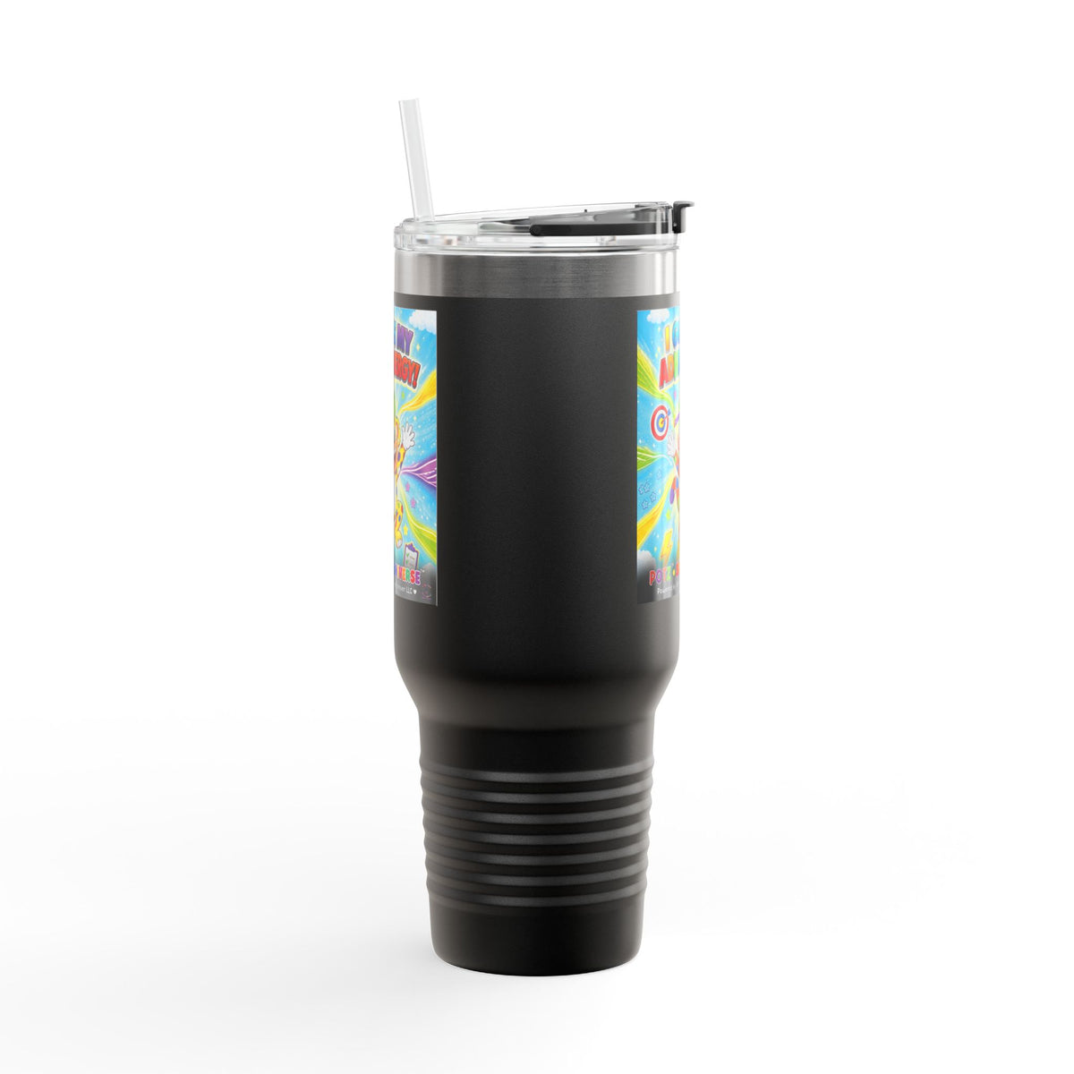 Potz™ Insulated Travel Mug 40oz – "I Guide My ADHD Energy!" Graphic Tumbler | Smile Universe Collection